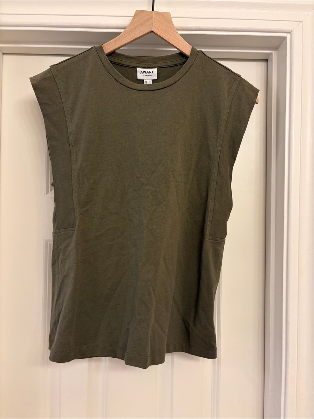 Vero Moda Olive Green Sleeveless Crewneck Tank
